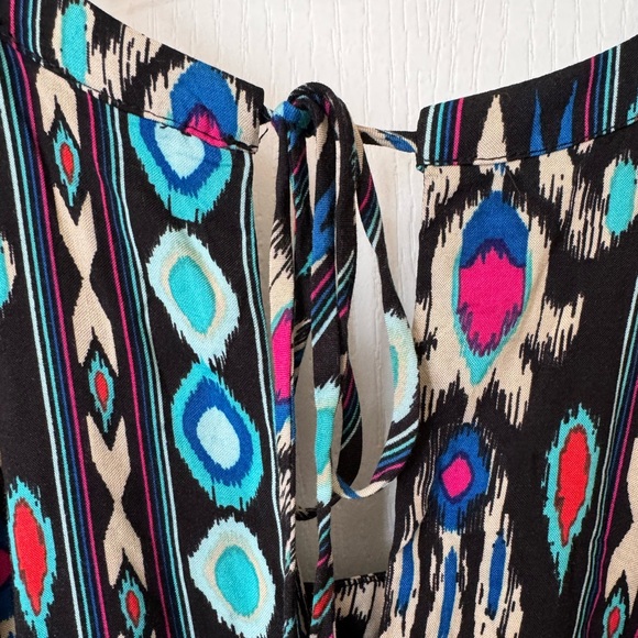 HALTER DRESS MOSSIMO. TIES ON BACK, ELASTIC WAIST, FLOWY RUFFLED HEM. BOHO. NWT - Picture 9 of 14